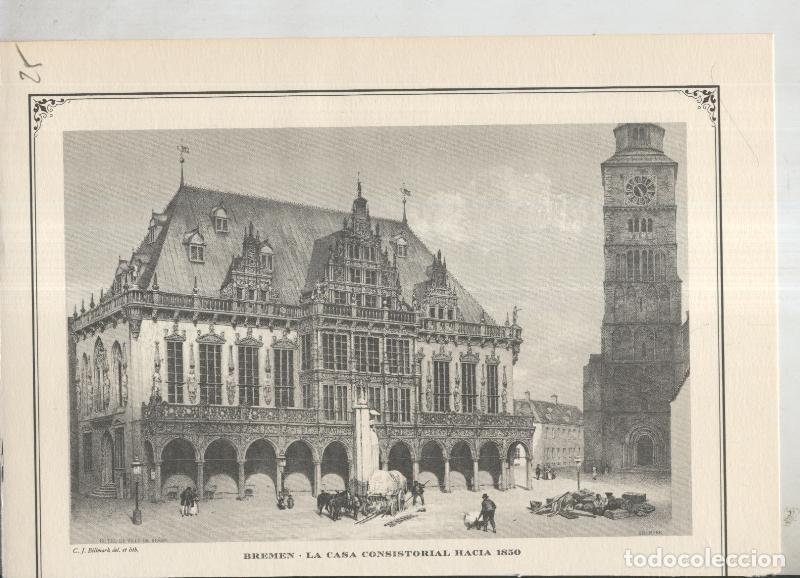 Cartoline: Lamina 25: Bremen, la casa consistorial hacia 1850 - Varios