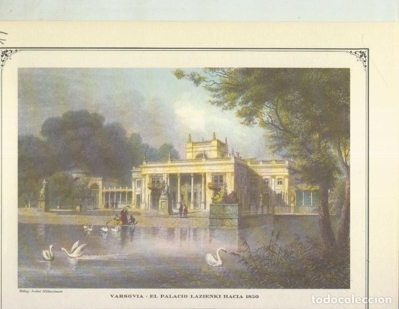 Postais: Lamina 79: Varsovia, el palacio Lazienki hacia 1850 - Varios