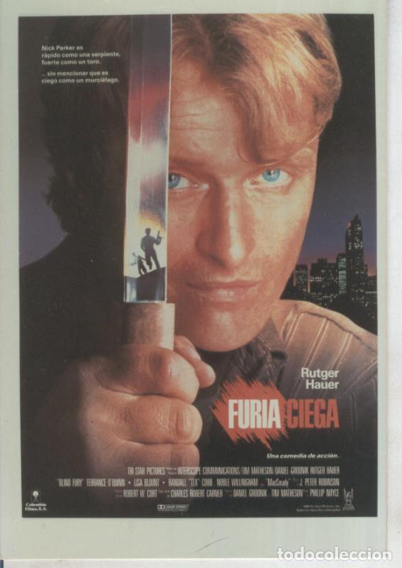 Postais: Foto cine 289: Furia Ciega (Rutger Hauer) - Varios