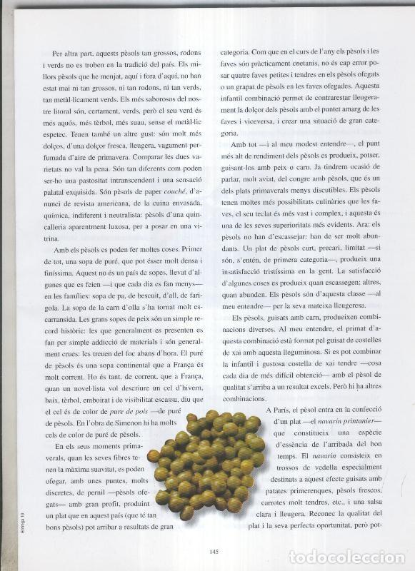 Postales: Josep Pla: El que hem menjat: fasciculo pagina 145 a 160 - Varios