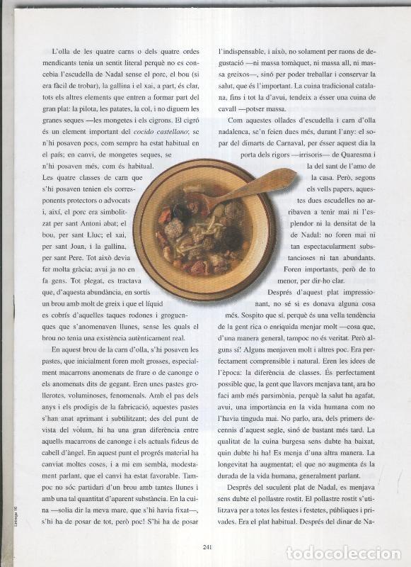 Postales: Josep Pla: El que hem menjat: fasciculo pagina 241 a 256 - Varios
