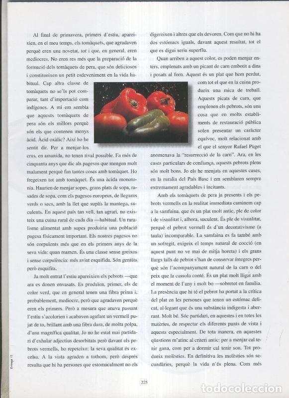 Postales: Josep Pla: El que hem menjat: fasciculo pagina 225 a 240 - Varios