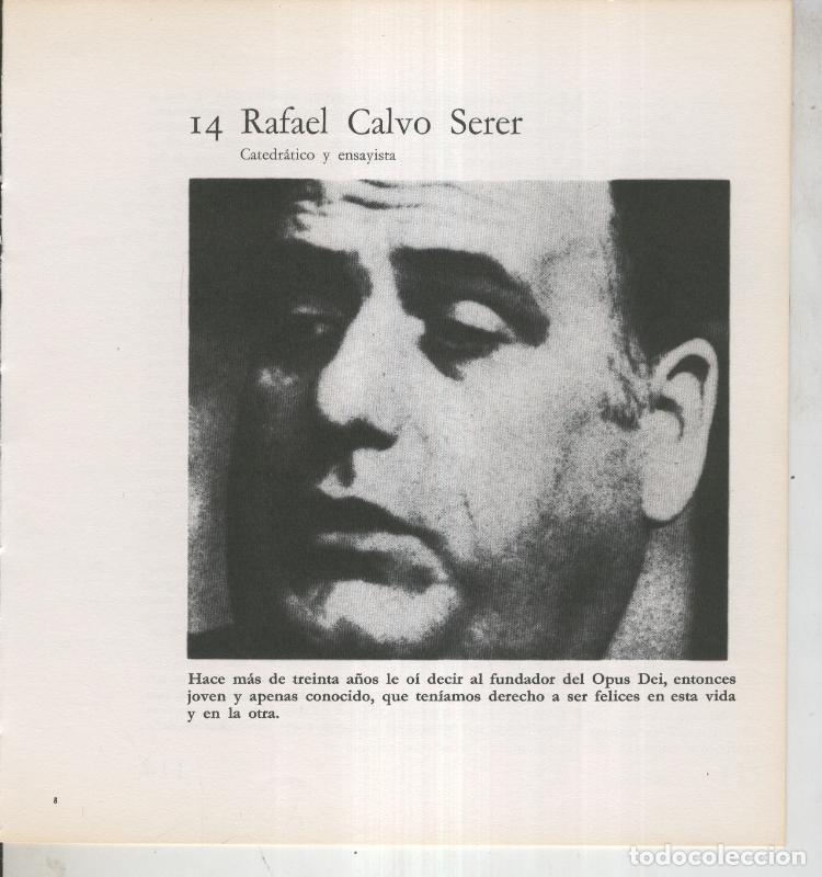 Postais: Ficha 014: Rafael Calvo Serer: Catedratico y ensayista - Varios