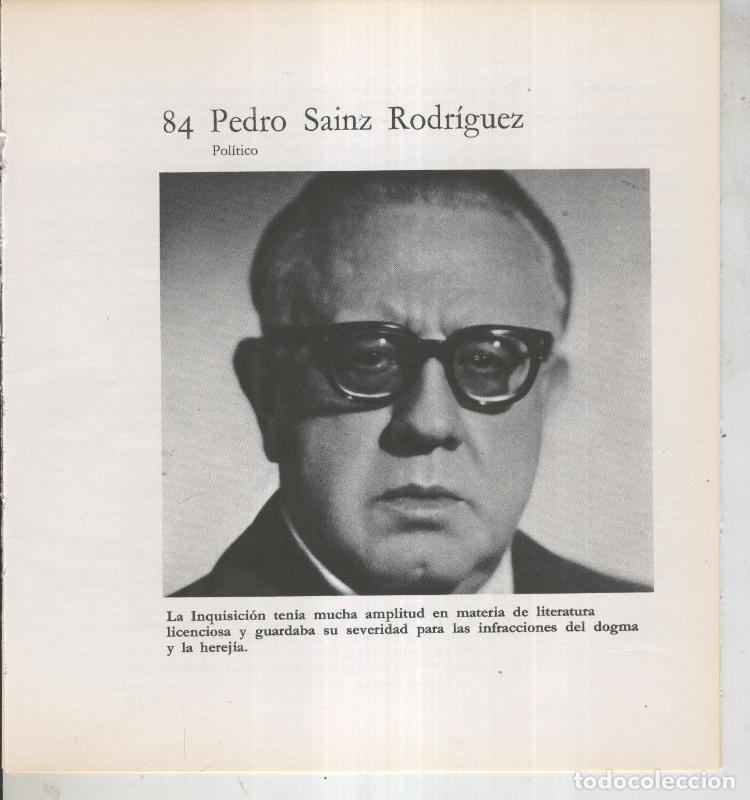 Postkarten: Ficha 084: Pedro Sainz Rodriguez: Politico - Varios
