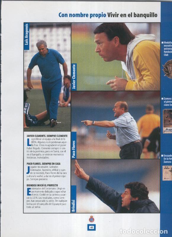 Postales: Espanyol Lamina 19: Luis Aragones, Javier Clemente, Paco Flores. Brindisi - Varios