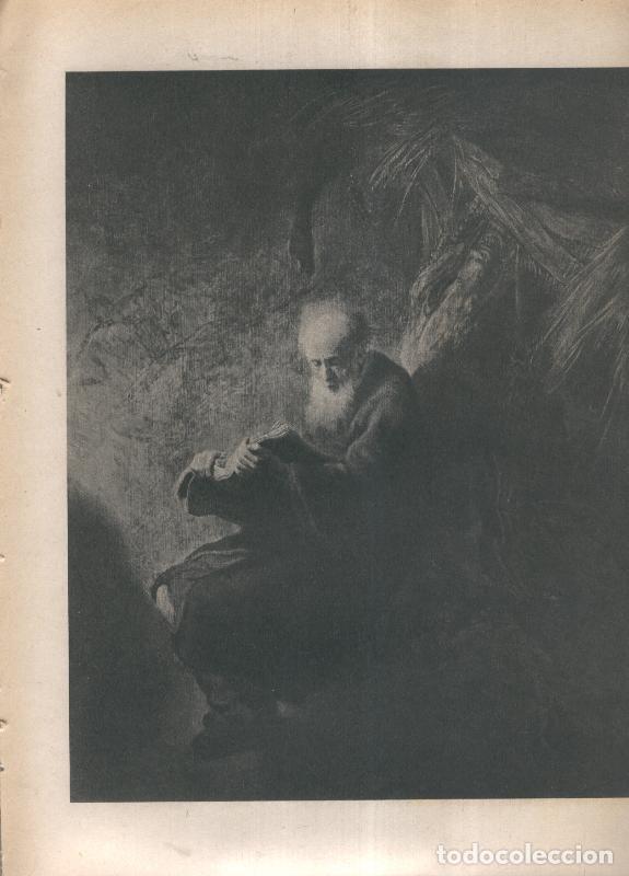 Cartoline: Rembrandt lamina 012: Eremita leyendo - Varios