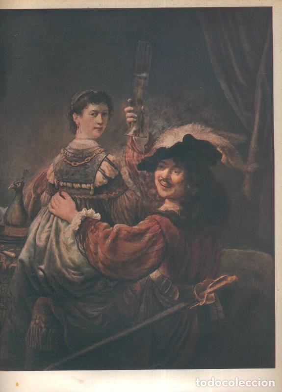 Postales: Rembrandt lamina 005: Rembrandt con Saskja - Varios
