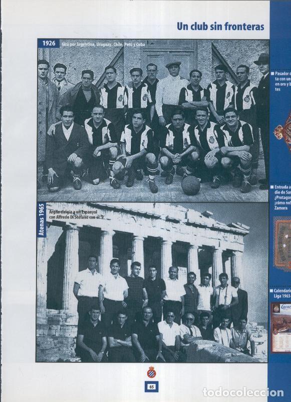 Postales: Espanyol Lamina 34: Club sin fronteras, giras de 1926 y 1965 - Varios