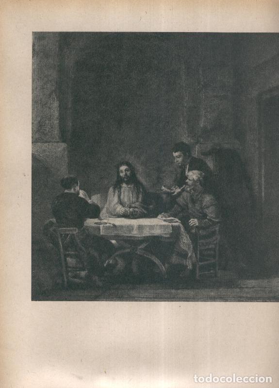 Postales: Rembrandt lamina 051: I Pelligrini de Emmaus - Varios