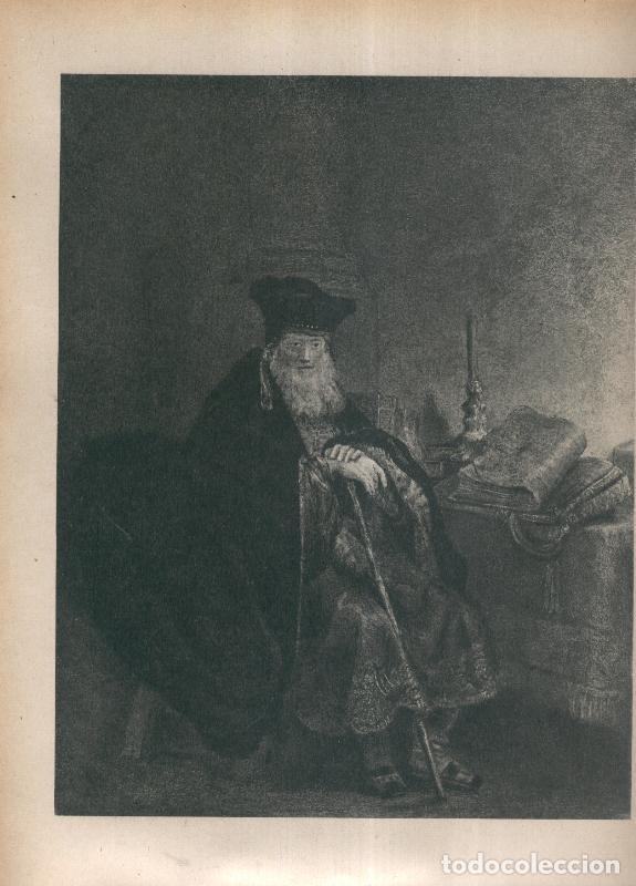 Postais: Rembrandt lamina 057: Retrato de rabino - Varios