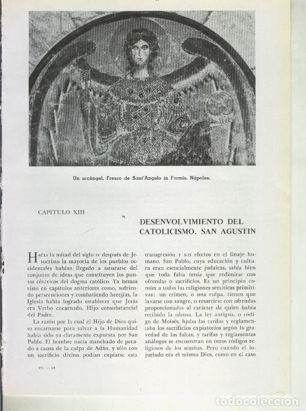 Postkarten: Historia del Mundo bloque 13: Desenvolvimiento del catolicismo.San Agustin - Varios