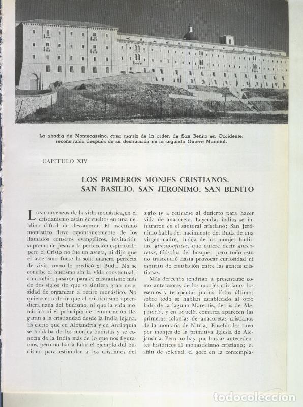 Cartoline: Historia del Mundo bloque 14: Los primeros monjes cristianos:San Basilio, - Varios