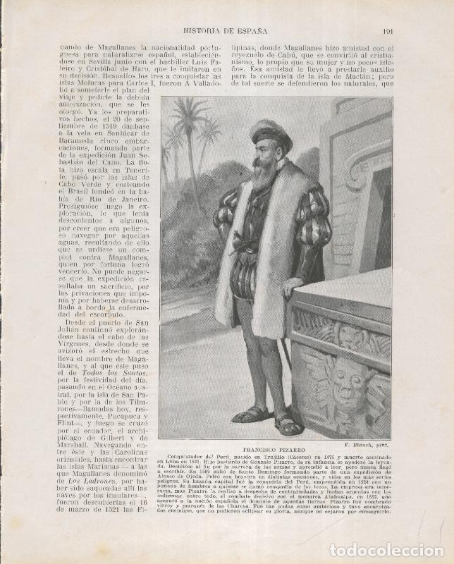 Cartes Postales: Historia de Espa&ntilde;a lamina 135: Francisco Pizarro - Varios