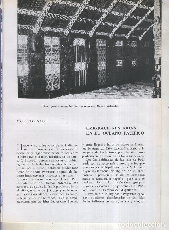 Cartoline: Jose Pijoan: Historia del Mundo volumen 1, capitulo 24: Emigraciones Arias en el oceano pacifico -