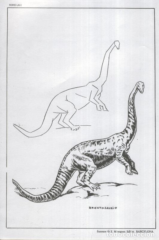 Cartoline: Emilio Freixas serie 60 lamina 01: Brontosaurio - Varios