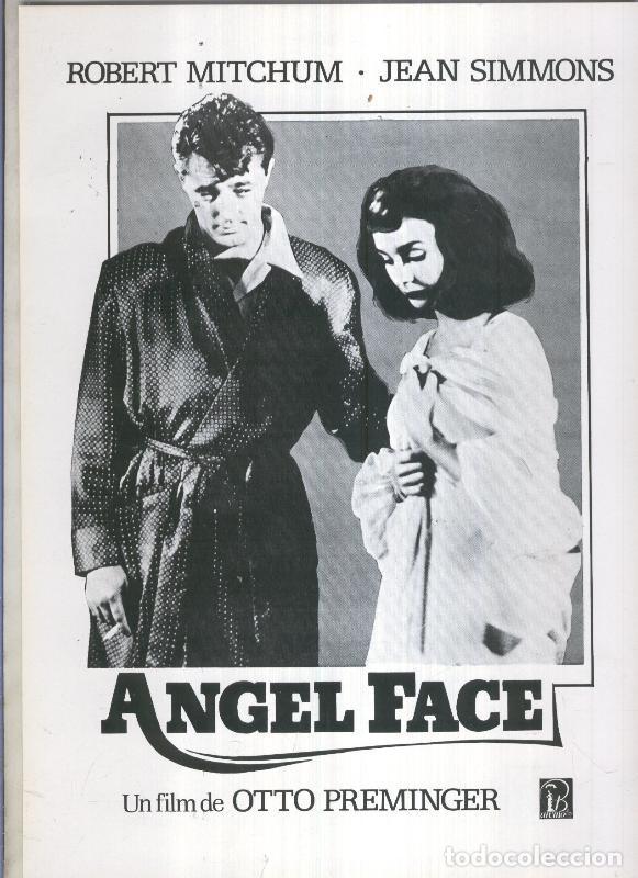 Postales: Caratula cine: Angel Face con Robert Mitchum y Jean Simmons - Varios