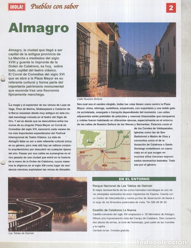 Postcards: Guia HOLA de pueblos con sabor, ficha 02: Almagro - Varios