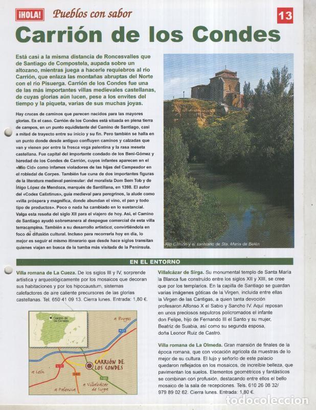 Cartes Postales: Guia HOLA de pueblos con sabor, ficha 13: Carrion de los Condes - Varios