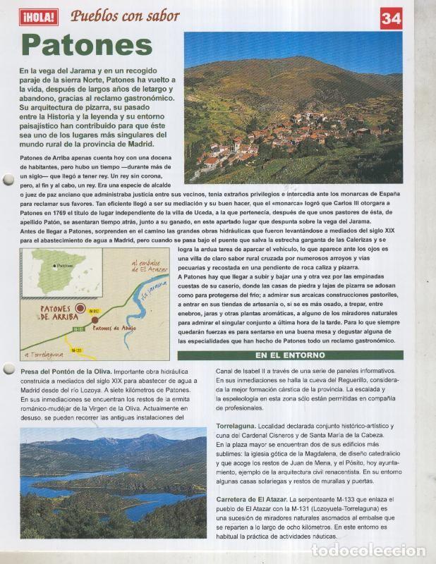 Postcards: Guia HOLA de pueblos con sabor, ficha 34: Patones - Varios