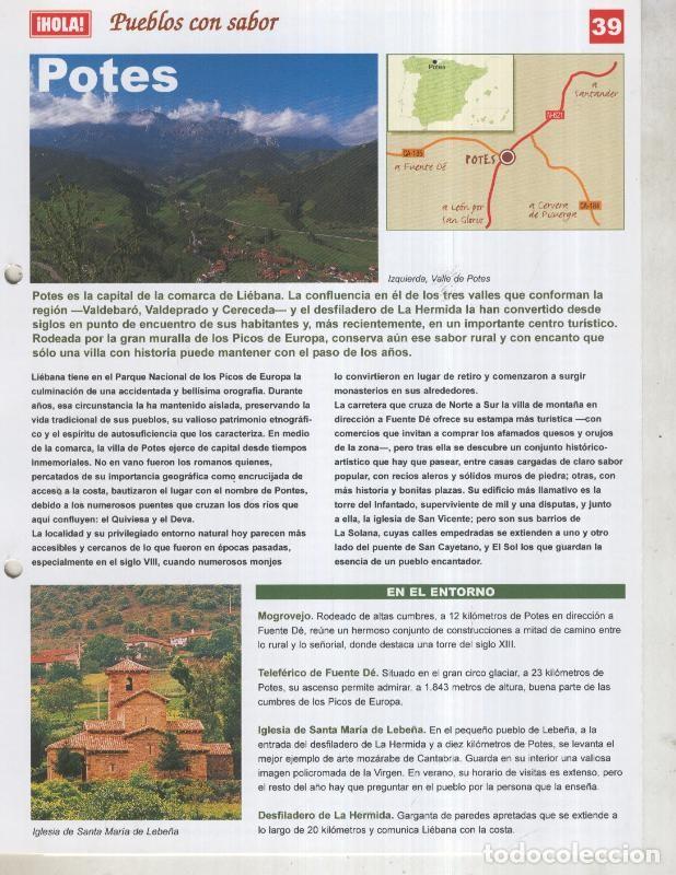 Postais: Guia HOLA de pueblos con sabor, ficha 39: Potes - Varios