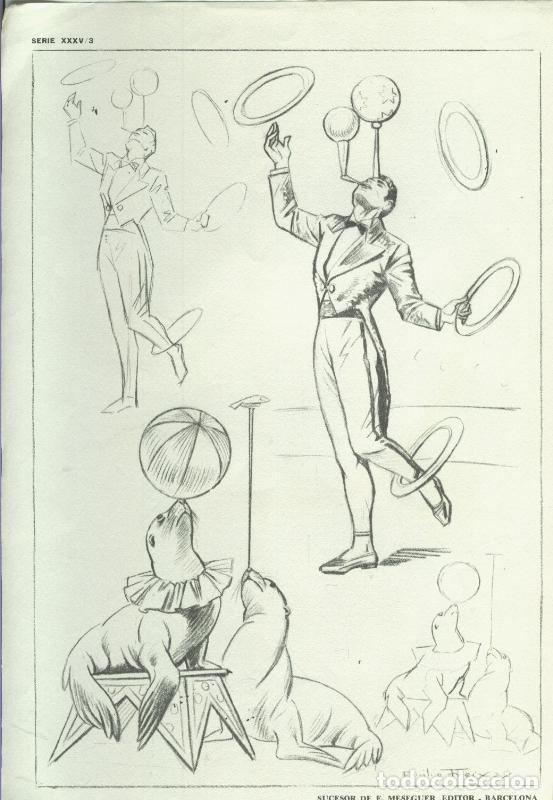 Postkarten: Lamina Emilio Freixas serie XXXV numero 03: escena de circo - Varios