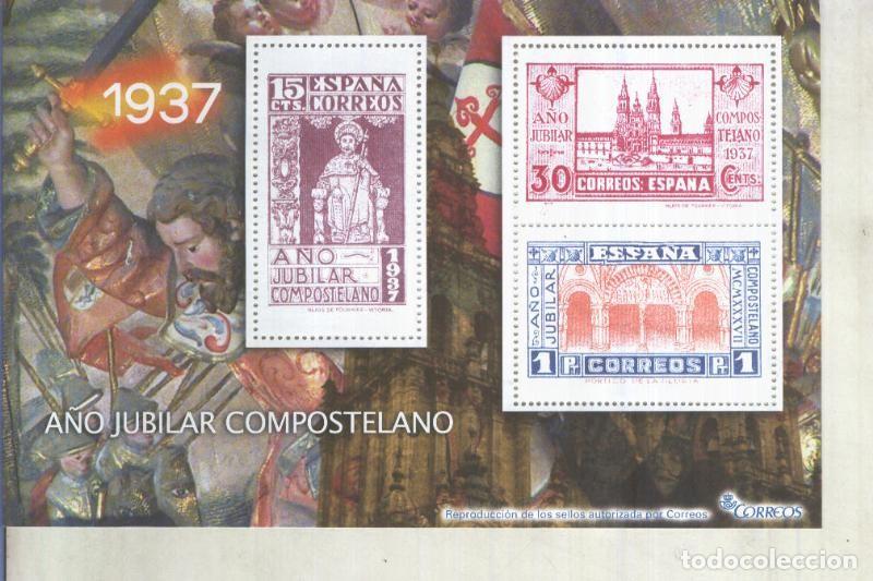 Postales: La Guerra Civil Espa&ntilde;ola en sellos de correos: Juego 3 sellos 1937: A&ntilde;o Jubilar Compostelano - vario