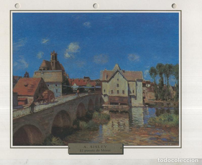 Postais: Lamina 02: Alfred Sisley: El puente de Moret - Varios