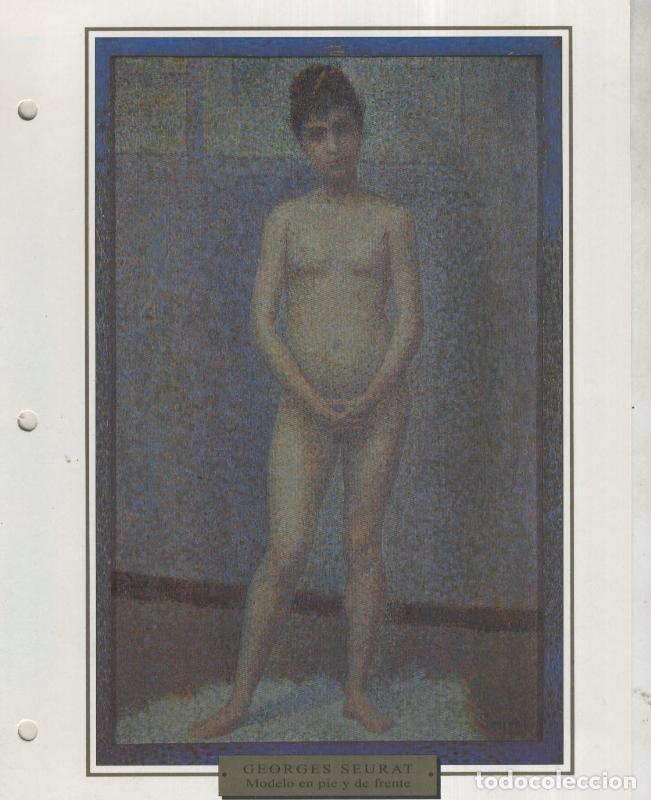 Postkarten: Lamina 40: Georges Seurat: Modelo en pie y de frente - Varios
