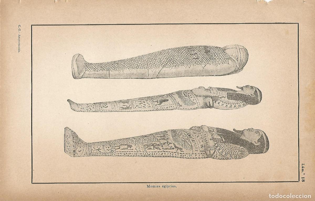 Postcards: Lamina 018: Momias egipcias - C&eacute;sar Cant&uacute;