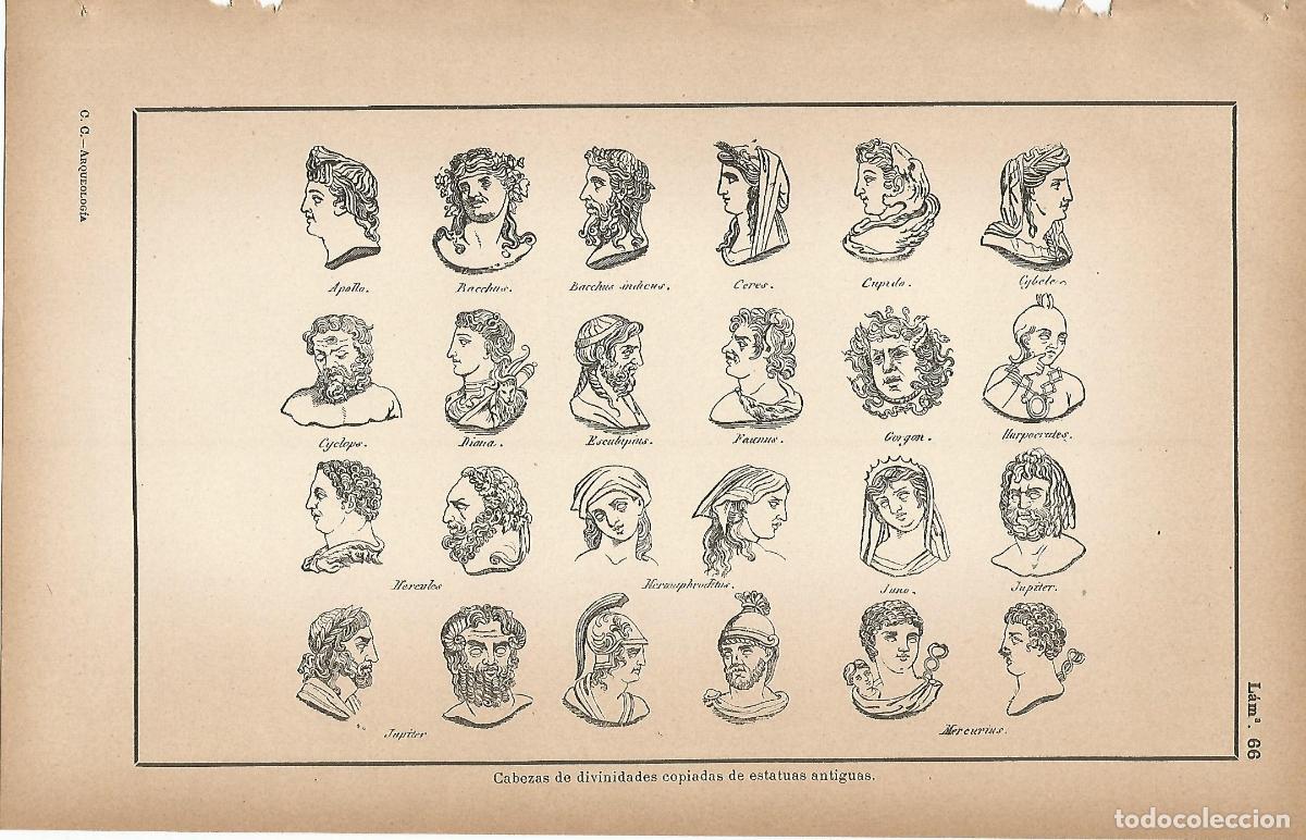 Cartoline: Lamina 066: Divinidades romanas - C&eacute;sar Cant&uacute;