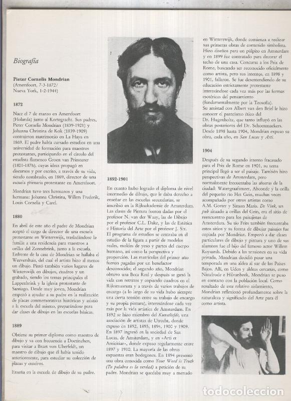 Postales: Piet Mondrian: Biografia - Varios - Foto 1