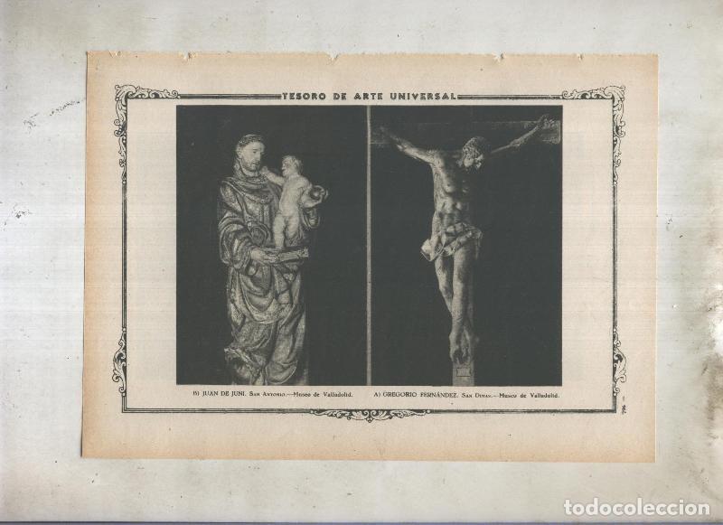 Postales: Lamina 138: San Antonio (Juan de Juni) - San Dimas (Gregorio Fernandez) - Varios