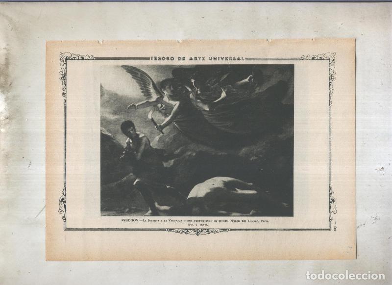 Postkarten: Lamina 163: La justicia y la venganza divina persiguiendo el crimen de Prudhon - Varios