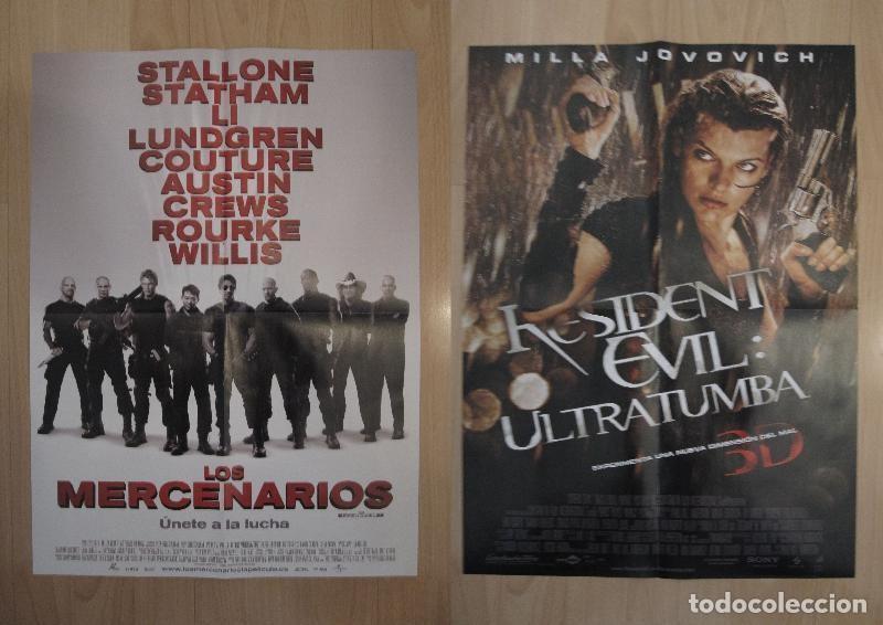 Postales: Poster doble cine: Resident Evil: Ultratumba y Los Mercenarios - Varios