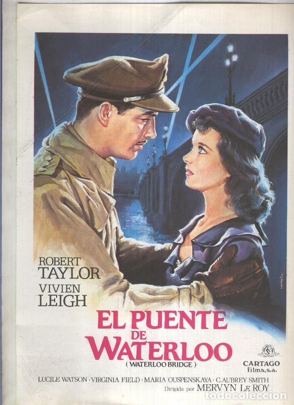Postales: Caratula cine: El puente de Waterloo (Robert Taylor - Vivien Leigh) - Varios