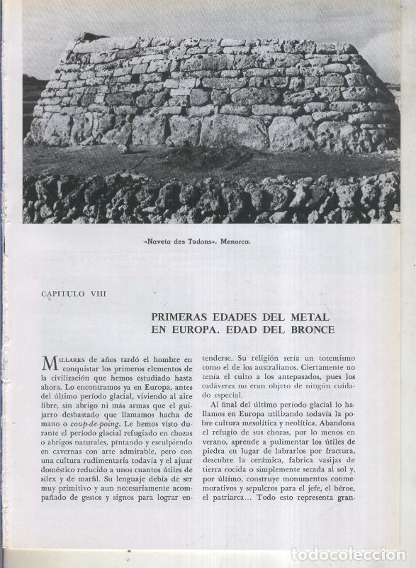 Cartoline: Jose Pijoan: Historia del Mundo volumen 1, capitulo 08: Primeras edades del metal en europa, - Vari