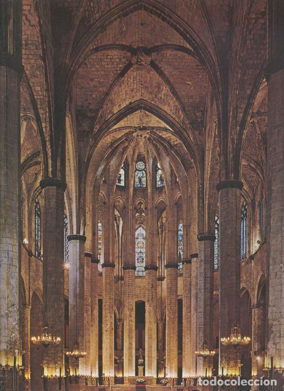 Postais: Album Grafico de Espa&ntilde;a lamina 76: Iglesia de Santa Maria del Mar, Barcelona - Varios