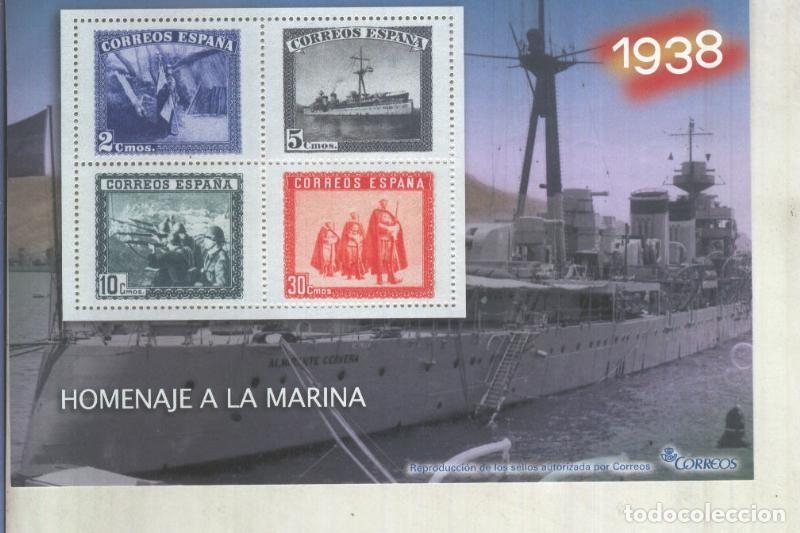 Cartes Postales: La Guerra Civil Espa&ntilde;ola en sellos de correos: Juego 4 sellos 1938: Homenaje a la marina - varios
