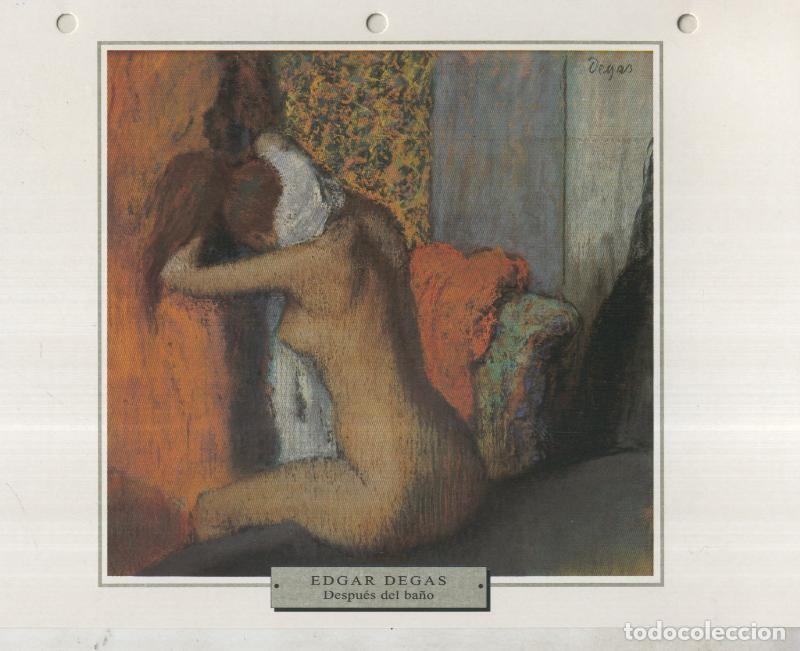 Postais: Lamina 27: Edgar Degas: Despues del ba&ntilde;o, mujer secandose la nuca - Varios