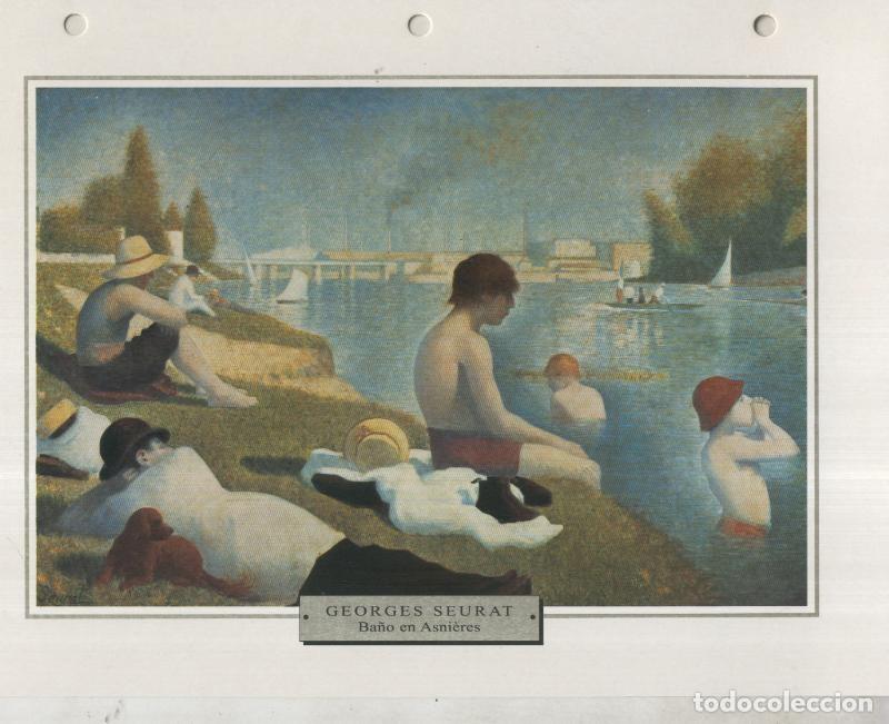 Postais: Lamina 31: Georges Seurat: Ba&ntilde;o en Asnieres - Varios