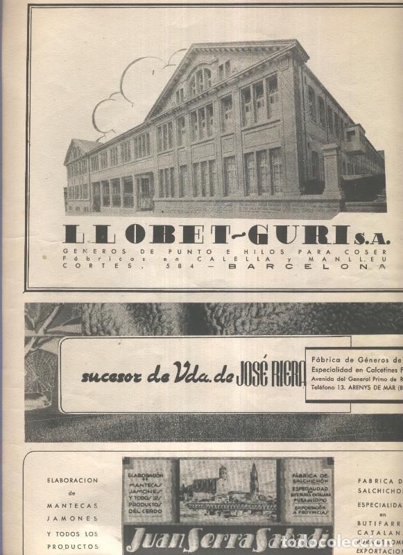 Postales: Propaganda comercial de Llobet Guri S.A, de Vda de Jose Riera, de Juan Serra Sabadi - Varios