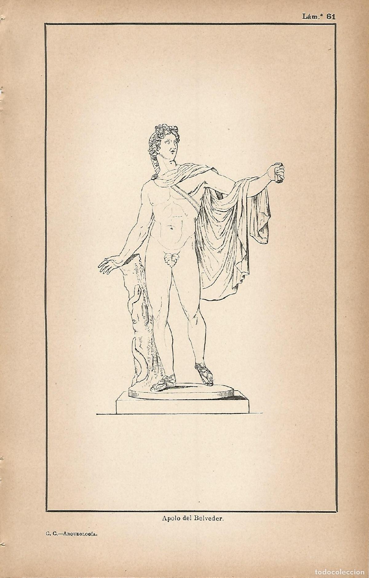 Postkarten: Lamina 061: Apolo del Belvedere - C&eacute;sar Cant&uacute;