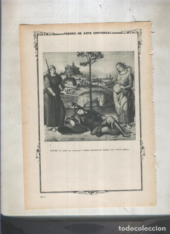 Postales: Lamina 090: El sue&ntilde;o del caballero de Rafael - Varios