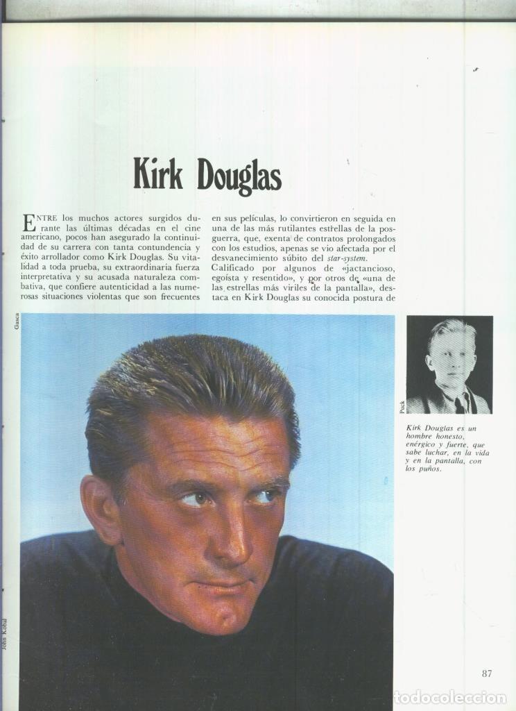 Cartes Postales: Kirk Douglas: 21 paginas, 46 fotos color y blanco/negro - varios