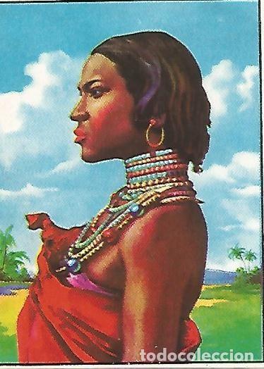Postales: CROMO CHOCOLATES BATANGA - Album no 2 A traves de Africa. Serie I. Cromo no 12. Mujer borodda - Var