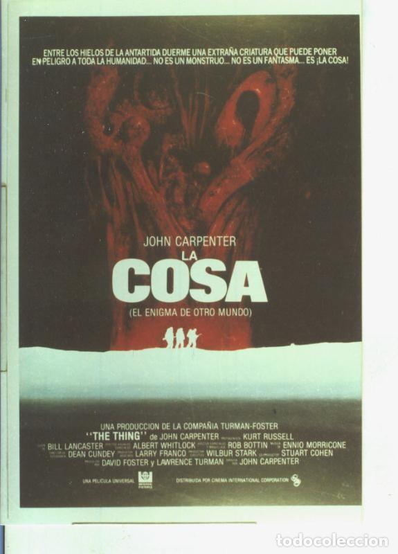 Postales: Foto cine 606: La cosa (John Carpenter-Kurt Russell) - Varios