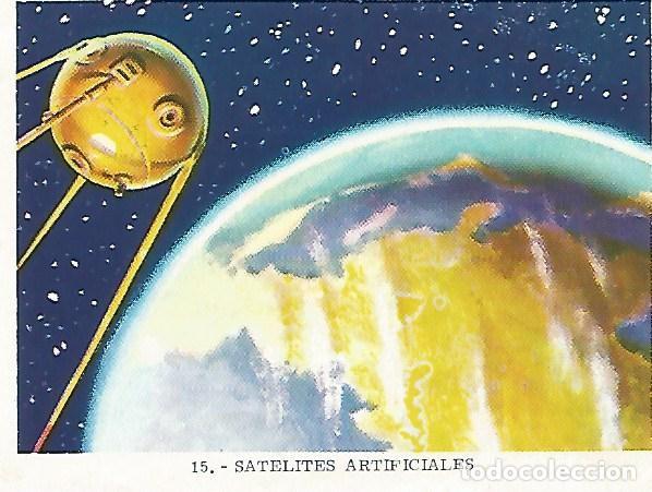 Postales: CROMO no 15. Satelites artificiales - Varios