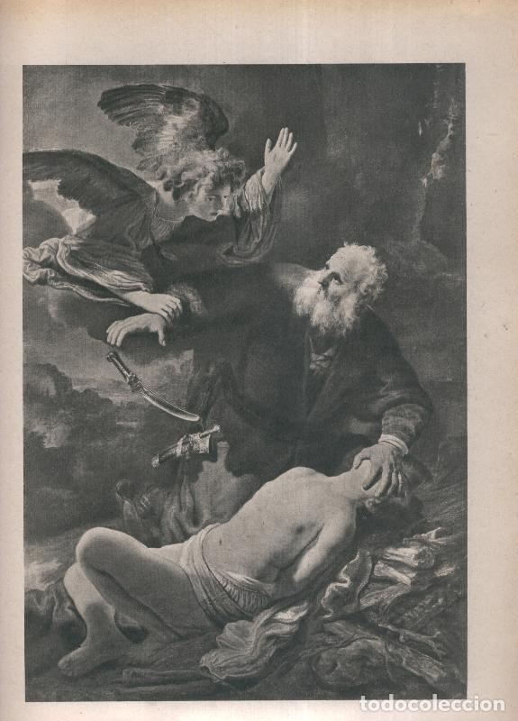 Postcards: Rembrandt lamina 032: El sacrificio de Isaac - Varios