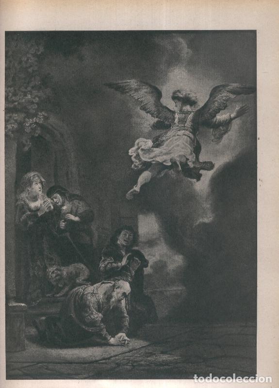 Postcards: Rembrandt lamina 034: El Angel Rafael lascia Tobia - Varios