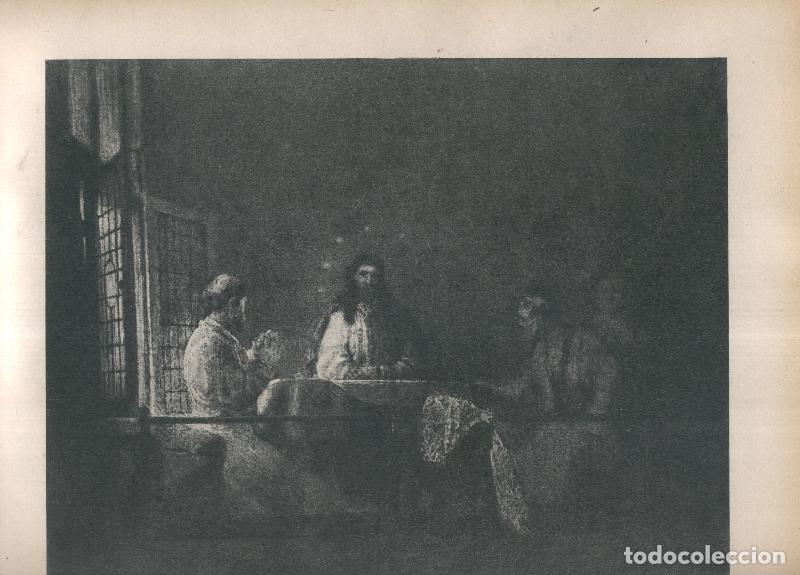 Cartes Postales: Rembrandt lamina 071: Il pellegrini de Emmaus - Varios